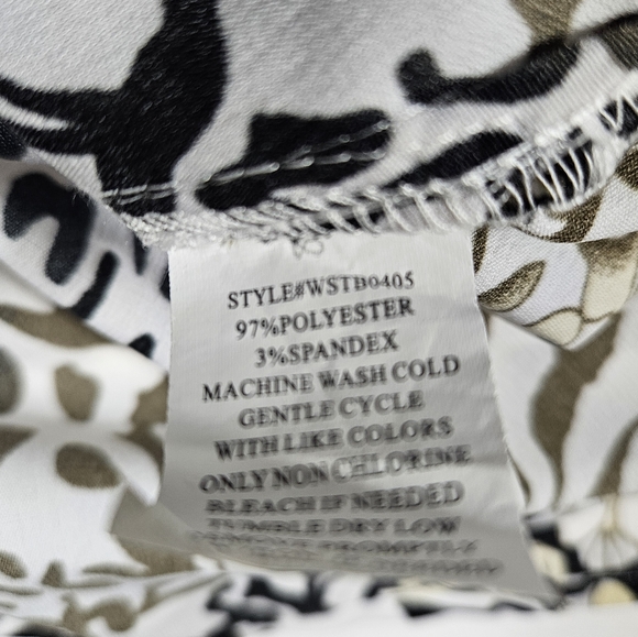 Notations Woman Floral Animal Print Button Down Shirt Size 3X Roll Tab Sleeves - Picture 12 of 14